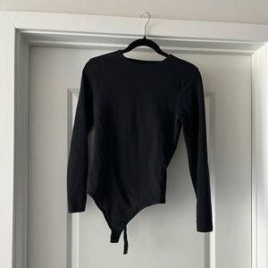 Abercrombie Black Long Sleeve Bodysuit